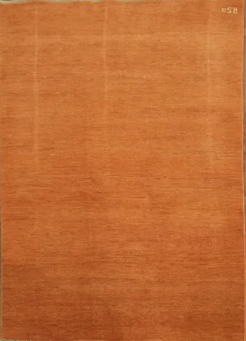Orange Modern Wool Gabbeh Oriental Rug 5x7