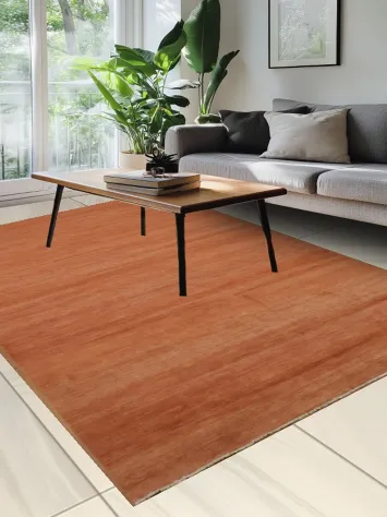 Orange Wool Modern Gabbeh Oriental Area Rug 6x10