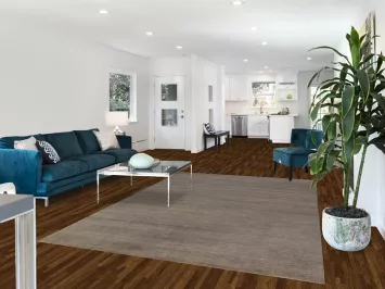 Gray & Beige Wool Gabbeh Modern Area Rug 6x10