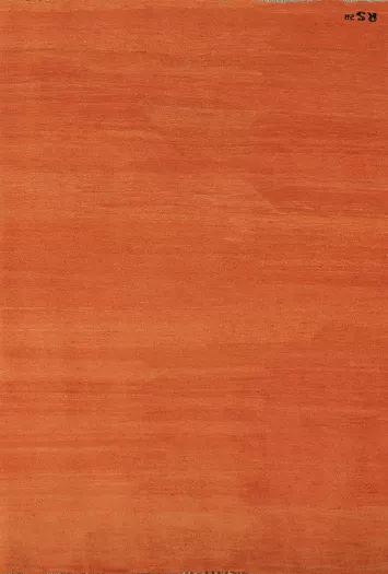 Orange Modern Wool Gabbeh Oriental Rug 4x6