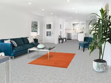 Orange Modern Wool Gabbeh Oriental Rug 4x6