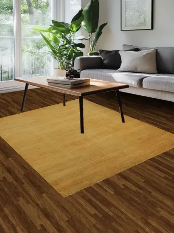 Orange & Yellow Wool Gabbeh Modern Rug 5x7