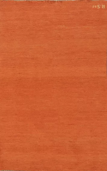 Orange Wool Modern Gabbeh Oriental Rug 3x5