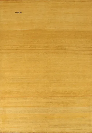 Yellow Wool Gabbeh Modern Area Rug 6x9