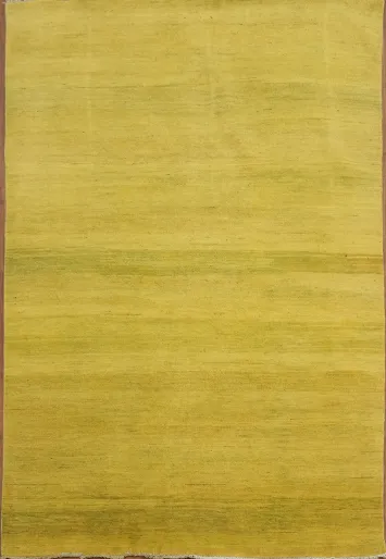 Yellow & Green Modern Gabbeh Oriental Area Rug 5x8