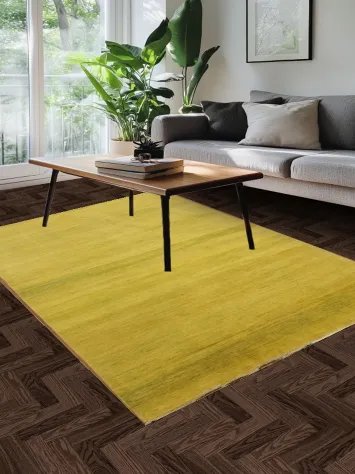 Yellow & Green Modern Gabbeh Oriental Area Rug 5x8