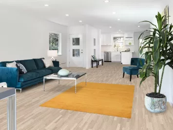 Solid Wool Yellow Gabbeh Oriental Rug 5x7