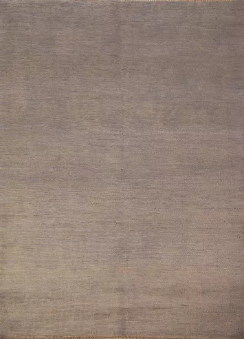 Gray & Beige Handmade Wool Gabbeh Modern Rug 5x6