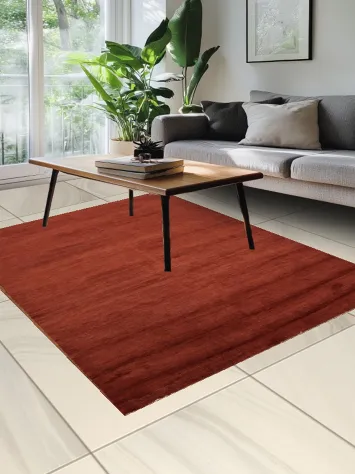 Modern Red Wool Gabbeh Oriental Rug 5x7