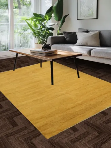 Orange Modern Gabbeh Oriental Area Rug 5x8