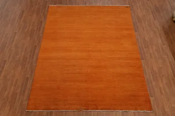 Orange Wool Modern Gabbeh Oriental Area Rug 9x12