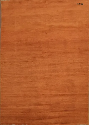 Orange Wool Modern Gabbeh Oriental Area Rug 6x8