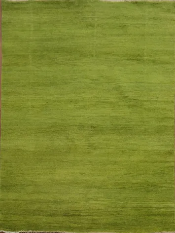 Green Handmade Wool Gabbeh Modern Rug 5x6
