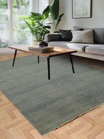 Gray Wool Modern Gabbeh Oriental Area Rug 7x10