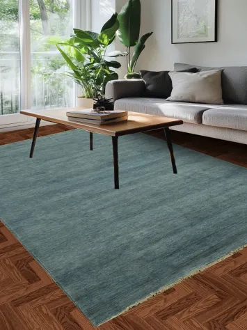 Modern Blue Gabbeh Oriental Area Rug 7x10