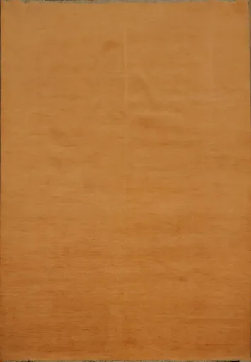 Orange Wool Gabbeh Modern Area Rug 7x10