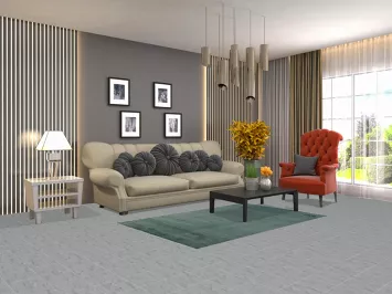 Modern Green Wool Gabbeh Oriental Rug 4x6