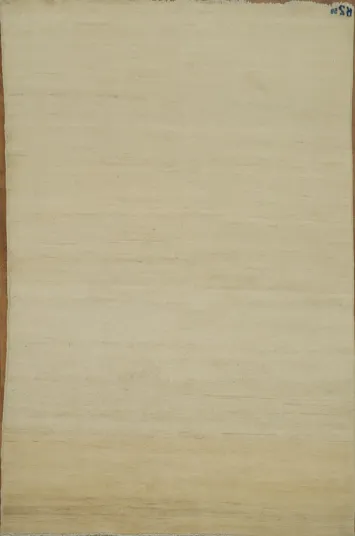 Modern Beige Muted Gabbeh Oriental Area Rug 6x9