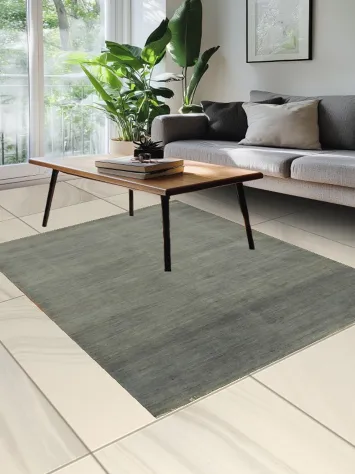 Modern Gray Wool Gabbeh Oriental Rug 5x7