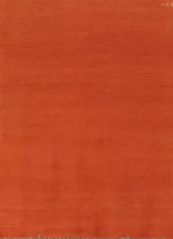 Orange Wool Modern Gabbeh Oriental Rug 5x6