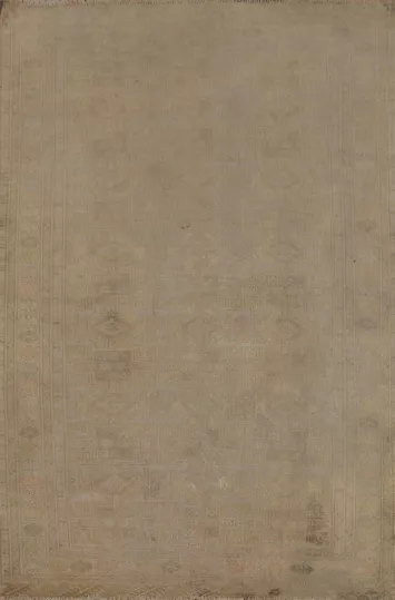 All-Over Geometric Wool Hamedan Persian Rug 5x7