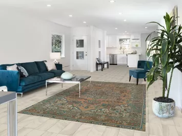 Vintage Wool Tabriz Persian Area Rug 6x10