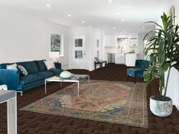 Vintage Wool Tabriz Persian Area Rug 6x10