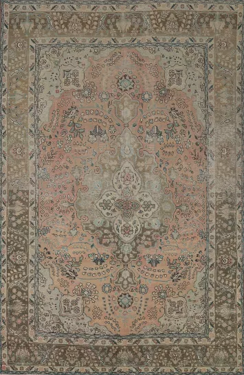 Handmade Wool Floral Tabriz Persian Area Rug 6x10