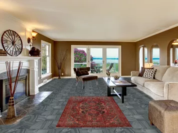 Vintage Red Floral Lilian Persian Rug 4x7