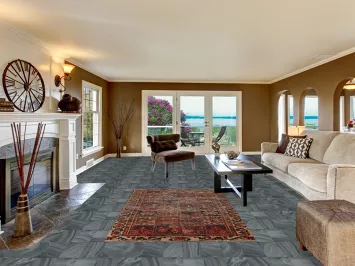 Garden Design Wool Bakhtiari Persian Rug 4x7