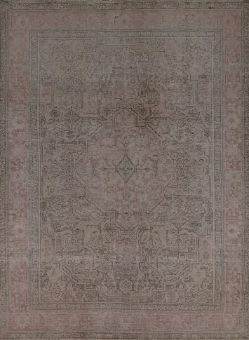 Geometric Wool Tabriz Persian Area Rug 8x11