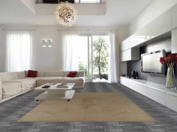 Pink & Gold Beige Wool Tabriz Persian Area Rug 10x13