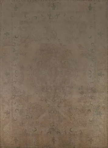 Vintage Wool Medallion Tabriz Persian Area Rug 10x13