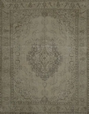 Vintage Wool Tabriz Persian Area Rug 9x13