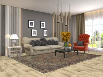 Wool Medallion Tabriz Persian Area Rug 7x10