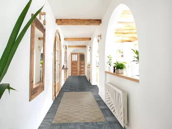 Trellis Geometric Moroccan Oriental Runner Rug 3x8