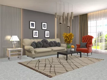 Trellis Wool Moroccan Oriental Area Rug 5x8