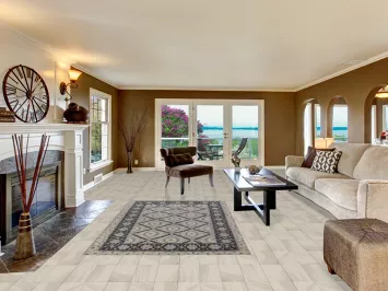 Trellis Plush Moroccan Shaggy Oriental Area Rug 5x8