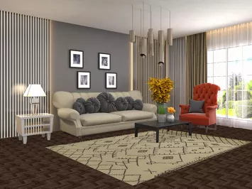 Trellis Wool Moroccan Oriental Area Rug 6x8