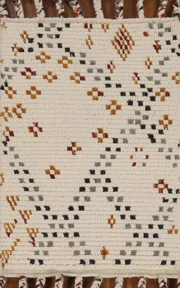 Thick Wool Striped Moroccan Indian Rug 2x3