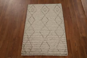 Thick Wool Handmade Moroccan Indian Rug 2x3
