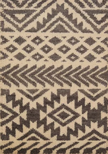 Geometric Wool Moroccan Oriental Rug 2x3
