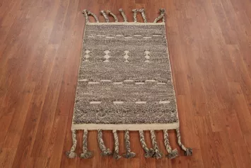 Handmade Wool Moroccan Oriental Rug 2x3