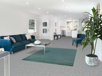 Handmade Teal Blue Gabbeh Wool Modern Rug 5x7