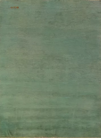 Green Handmade Gabbeh Wool Modern Rug 5x7