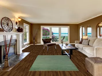 Green Handmade Gabbeh Wool Modern Rug 5x7