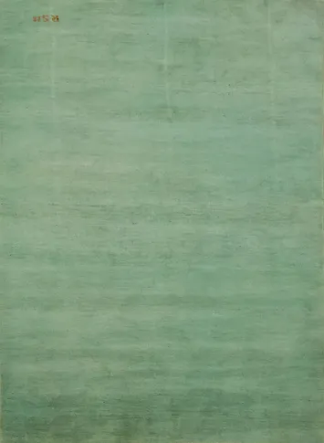 Green Handmade Gabbeh Wool Modern Rug 5x7