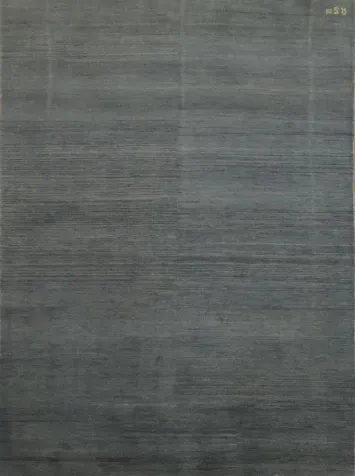 Contemporary Slate Blue Gabbeh Wool Rug 5'x7'