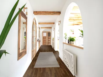 Striped Wool Gabbeh Oriental Runner Rug 3x9