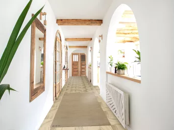 Beige Modern Gabbeh Oriental Runner Rug 3x8